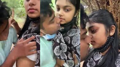 Jungel mai chumma chati karte hue apne boobs